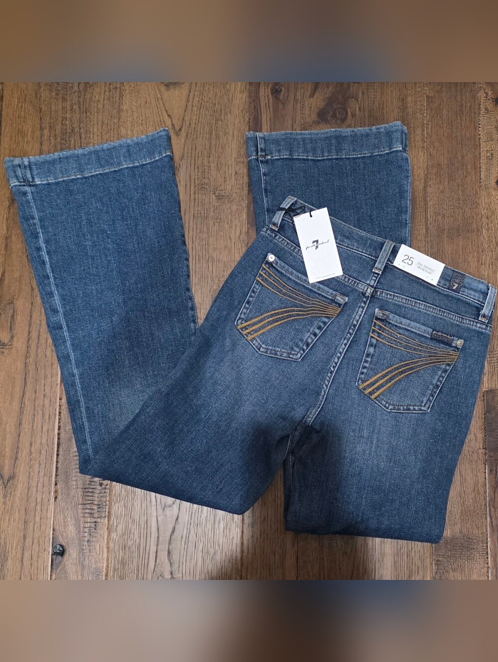 NWT 7 For All Mankind Dojo Tailorless Flare Jeans